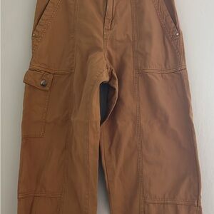 Anthropologie The Carson Utility Brown Barrel Pants